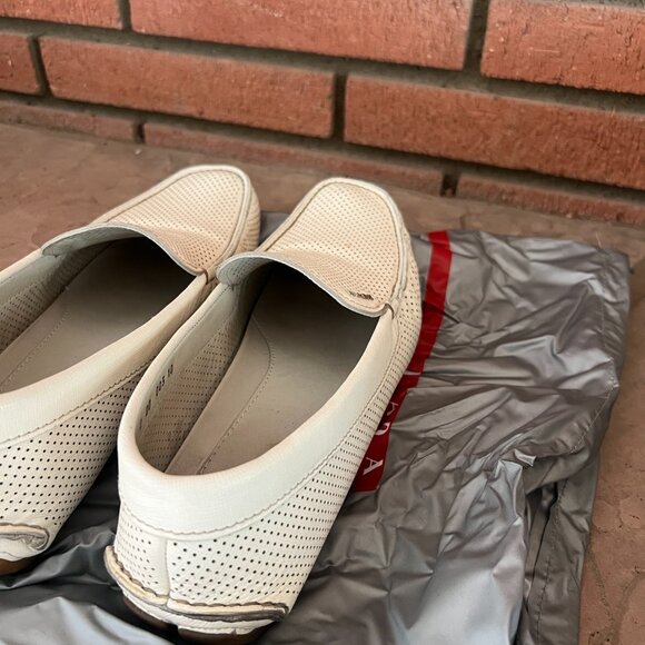 White Prada Loafers size 10 - Picture 3 of 8